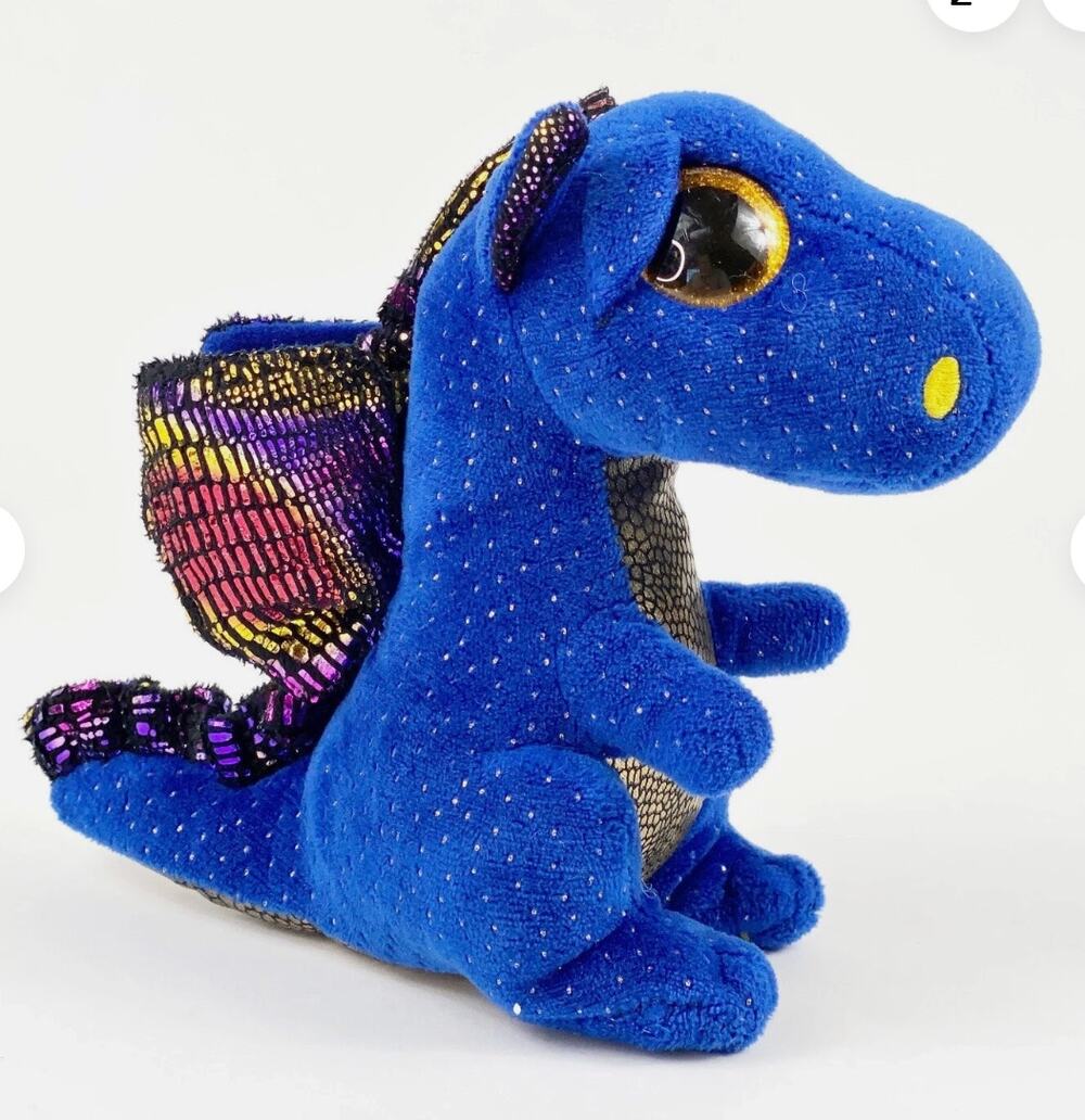 TY Beanie Boos Plush Blue Dragon 11" Saffire Stuffed Animal